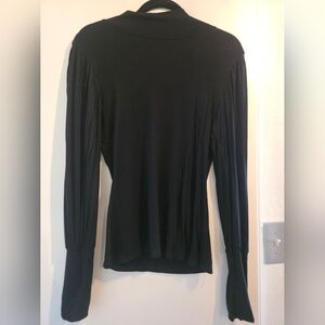 INC International Concepts Elegant Black Long Sleeve Top